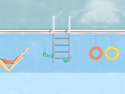 Under the Pool illustration pool swim swiming