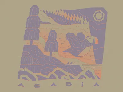 A C A D I A design illustration texture ui vector