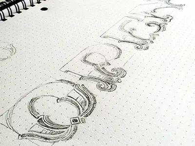 Open Drawing drawing hand lettering lettering ornamental pencil sign signage type western