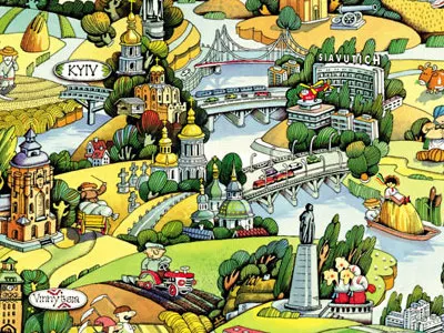 Illustration Map Ukraine country dnipro river illustration tourism ukraine