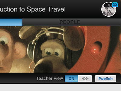 Pathwright for Mobile: Controls avatar button iphone mobile toggle user