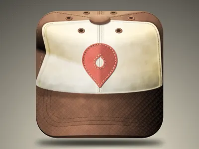 Dusty Hat adobe fireworks app brown cloth dirty farm hat icon ios iphone realistic skeuomorphic ui