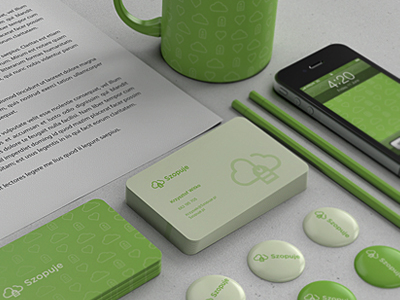 Szopuje brand branding business cards cool fun green integration logo logotype mateusz rządzi media poland positive recommendation recommendations sale sales shop shopping social social media szopuje undefined space