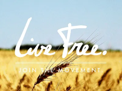 Live Free Update branding identity logo