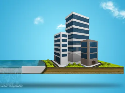 Hydro Graphic city earth illustration layers photoshop water