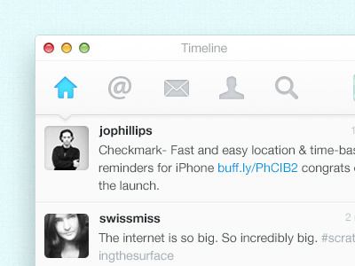Twitter Client UI app blue clean fresh mac twitter ui