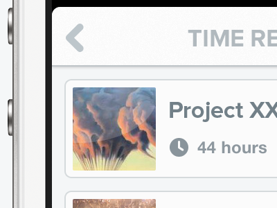 Getitdone. mobile clean clear freelancer gui image interface ios iphone light list onemilliongazilliondollars projects reports schedule time ui wip