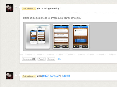 Kreativo - Activity activity avatar brown kreativo notification orange profile stream updates white