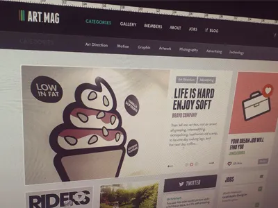 Artmag art artwork button clean design mag magazine minimalist portfolio user interface web