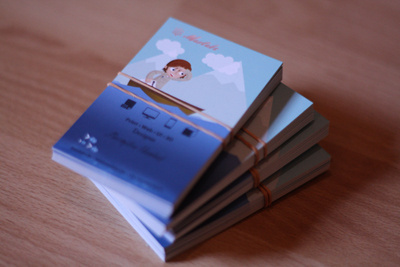 Maxlabs Business Cards Giveaway blue brown business cards gray grey icon photo print typography white