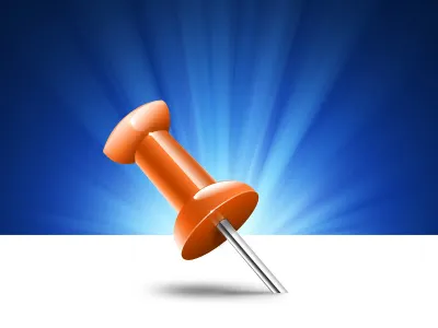 Thumbtack challenge daily object orange shine shining tack thumbtack