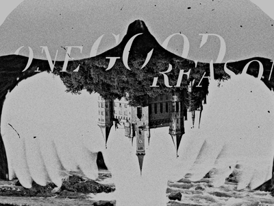 One Good Reason bird black and white castle double exposure greyscale one good reason poster