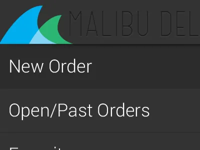 Menu clean food delivery mobile