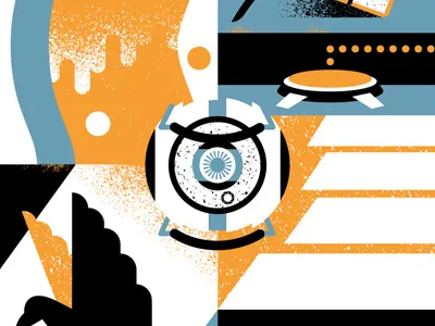 Wheatley design illustration portal 2 poster video games