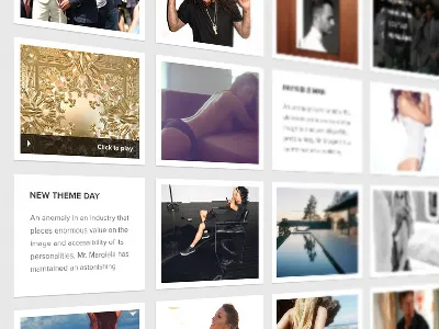 Something Gridlr.. clean grid minimal pixelunion theme tumblr ui ux web