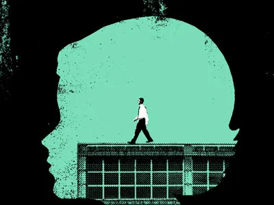 Worries Art Print art design illustration silhouette vintage worries worry