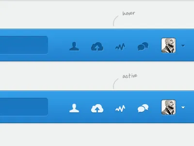 Navigation Style Guide avatar icons menu nav navigation