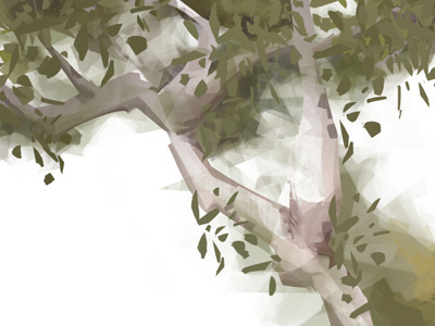 Ghost Gum animation digital ghost green gum illustration paint photoshop tree white