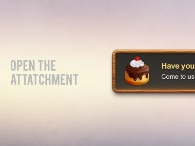 Yummy Notification w/ PSD box cake cool cute free notification notify psd wood