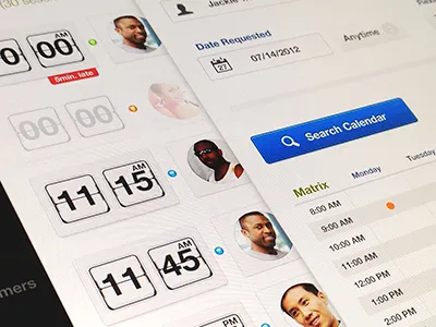 iPad UI Design app clock dashboard design ipad ui