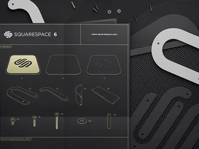 Squarespace 6 Out of the box (Not entering competition) 3d black blueprint cgi comp illustration squarespace squarespace6 sweden wallpaper wood