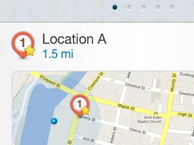 Find a Location on mobile web app blue directions find location fireworks geolocation google grey iphone app location mapping maps mobile web navigation pin