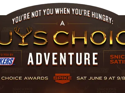 Guys Choice Facebook Tab awards design facebook guys choice ornament snickers social spike typography wallpaper web