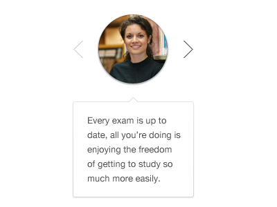 Testimonial Slider clean design education space studytube ui ux