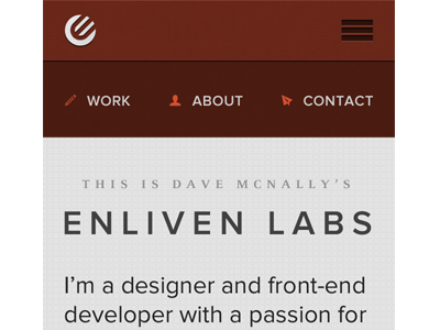 Nav Scaled icons javascript logo mobile navigation retina texture