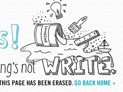 IdeaPaint 404 Page 404 drawing illustration paint website