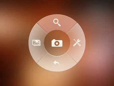 Circular Menu camera circular free highlight images menu psd search snap ui