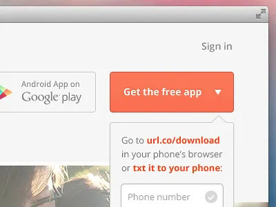 App Download v2 app app store button download drop down form google play input sign in textbox web web design web ui webdesign website