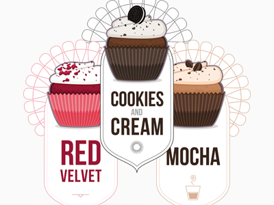 Cupcake Tags cookies cupcakes mocha red velvet tags vector