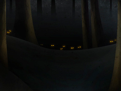 The Grey dark forest illustration liam neeson snow the grey wolves