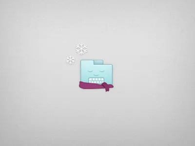 Chrome Frozen blue chrome cold folder icon