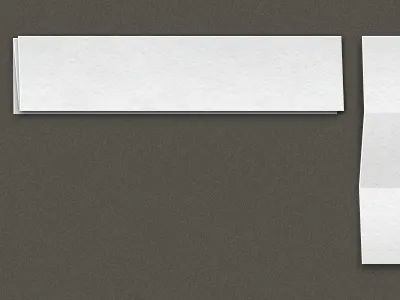 Accordion Trifold - Folded and Open close fold open paper shadow texture