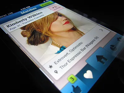 Dating App cards dating ios mobile tabs