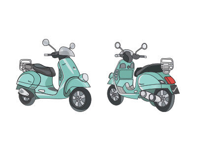 Vespa: My Dream Ride colorful cute dream ride illustration