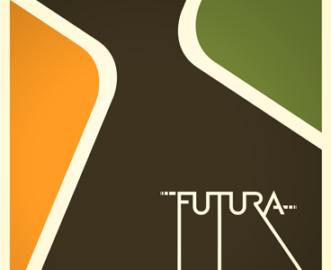 Futura poster brown dark futura green minimal orange poster retro