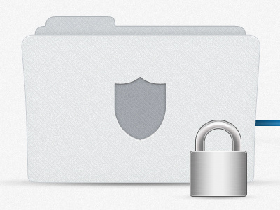 File Protection blue clean cubsystem file folder gray lock protection security