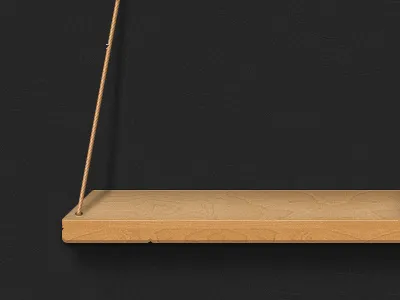 Portfolio shelf dark rope shadow shelf texture wood