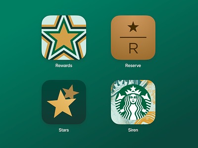 Alternate app icons (Jan 2023) app design icon ios starbucks