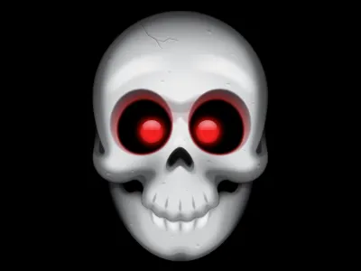 Cute Skull illustration psd skull vector