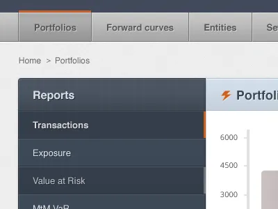 Energy Management Application active application energy hover pattern subtle texture tabs ui web app