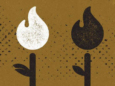 Flower Power black flame flower gold halftone texture veneer