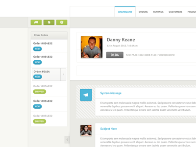 Framework - Order Messages buttons cms conversation crm customers ecommerce interface invoice messages navigation orders ui user experience user interface users ux web app web application