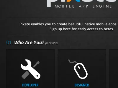 Pixate - Visual survey blue dark pixate survey