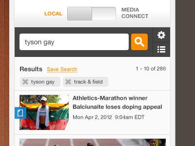 Content Builder content edit icons interface olympics orange pictos results search tags