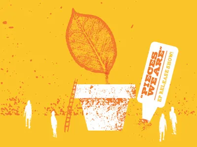 EP Release Show 2 color community garden illustration leaf people screenprint