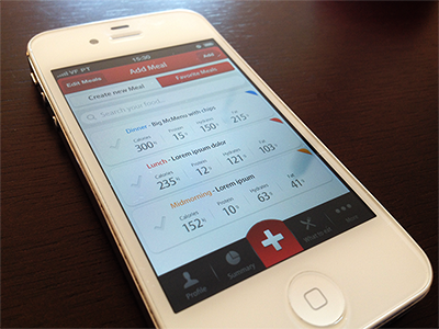 your favorite meals iphone mobile design ui user experience user interface ux